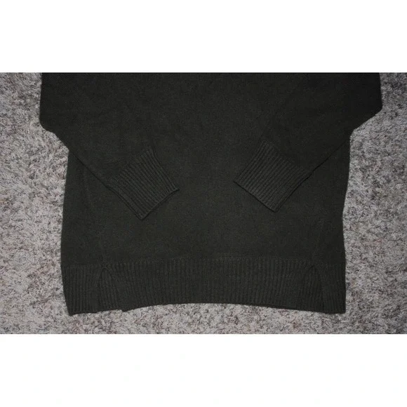 Vince Women's Turtleneck Sweater M Dark Brown Ribbed Knit Long Sleeve - Picture 4 of 5